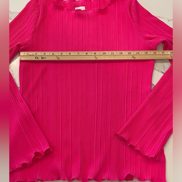 A New Day Vibrant Pink Long Sleeve Top Size Medium - Picture 4 of 7
